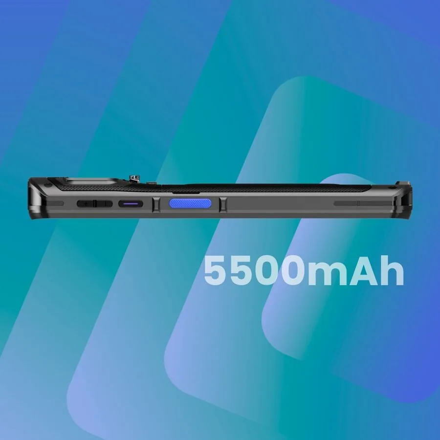 Lateral do N66 destacando bateria removível de 5500 mAh com fast charge 65 W