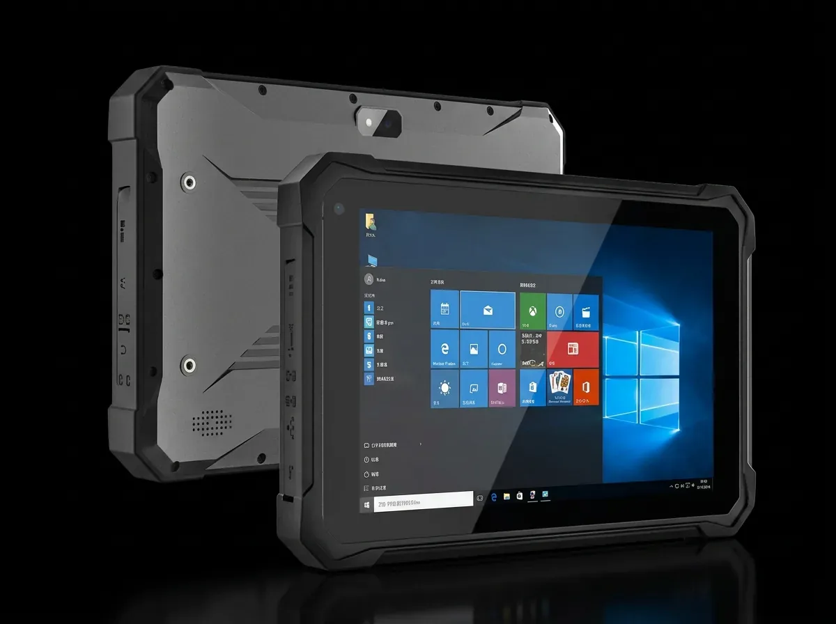 Tablet robusto Novalogi com Windows, frente e verso, usado em pesquisa de campo da USP Esalq